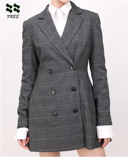 महिला पुनर्नवीनीकरण टवील सिलवाया ब्लेज़र आपूर्तिकर्ता